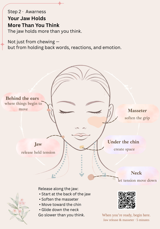 Jaw release technique to reduce facial tension and improve circulation