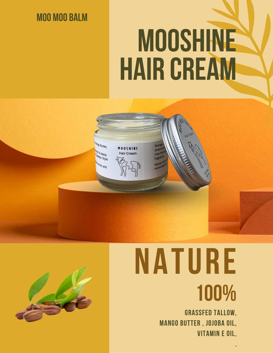 Moo Moo Mooshine Hair Cream, 2oz