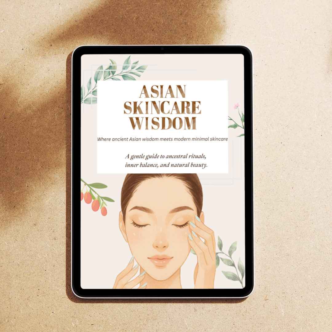 Asian Skincare Wisdom digital skincare guide displayed on tablet
