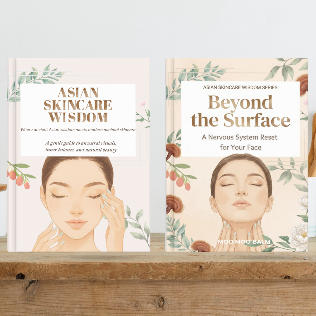 Skin reset bundle including facial tension release and Asian skincare wisdom guides